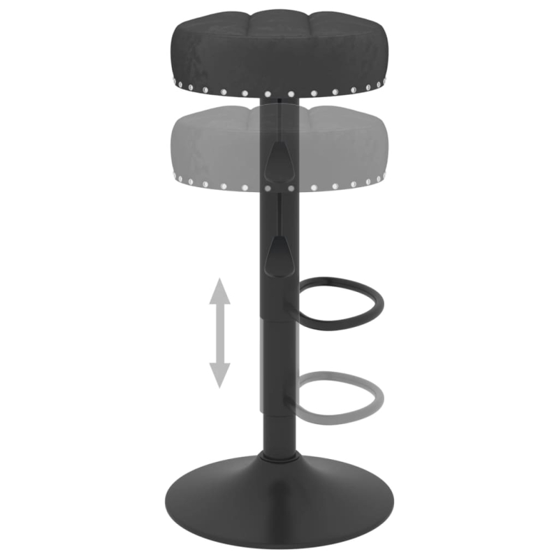 Barhocker 2 Stk. Schwarz Samt