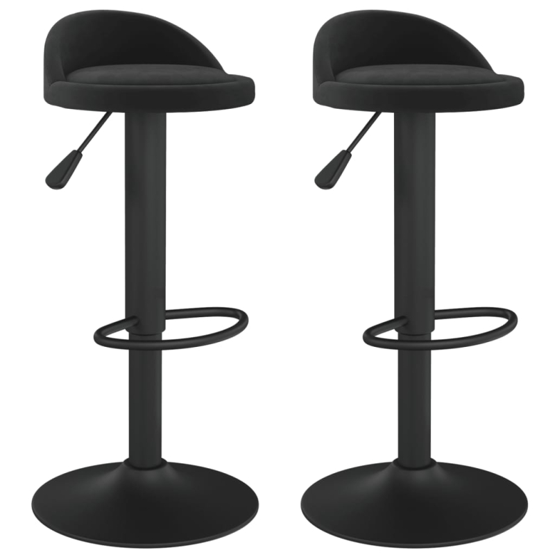 Barhocker 2 Stk. Schwarz Samt
