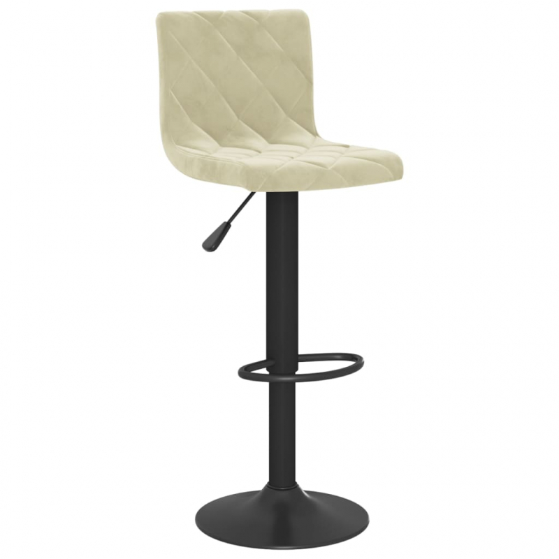 Barhocker 2 Stk. Creme Samt