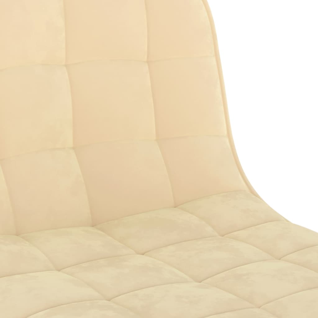 Barhocker 2 Stk. Creme Samt