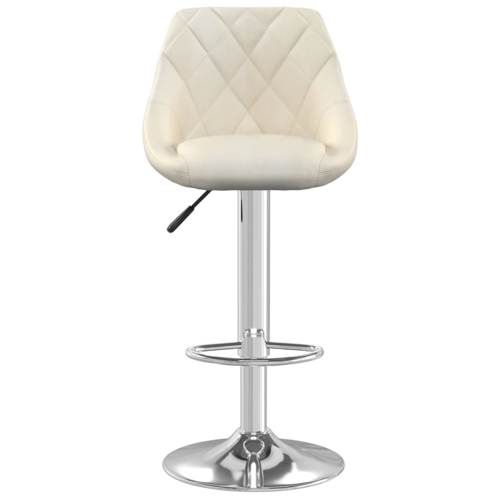 Barhocker 2 Stk. Creme Samt