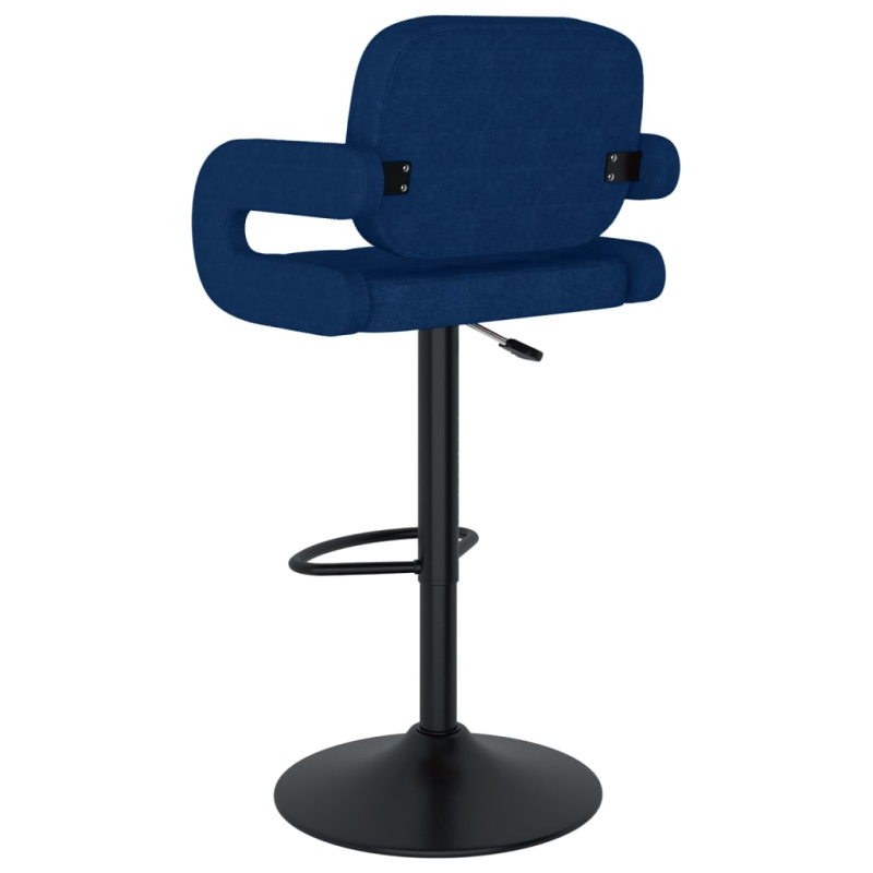 Barhocker 2 Stk. Blau Stoff