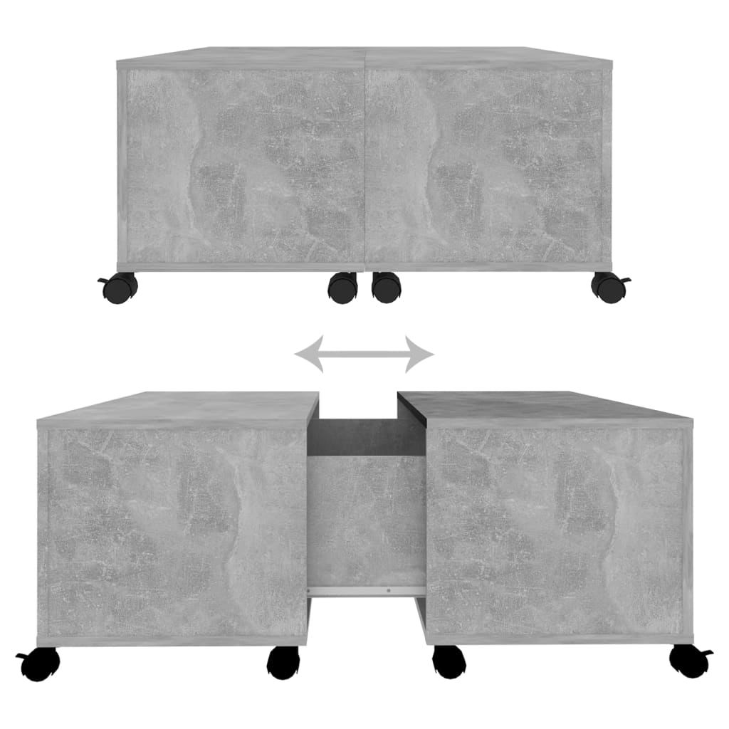 Couchtisch Betongrau 75x75x38 cm Holzwerkstoff