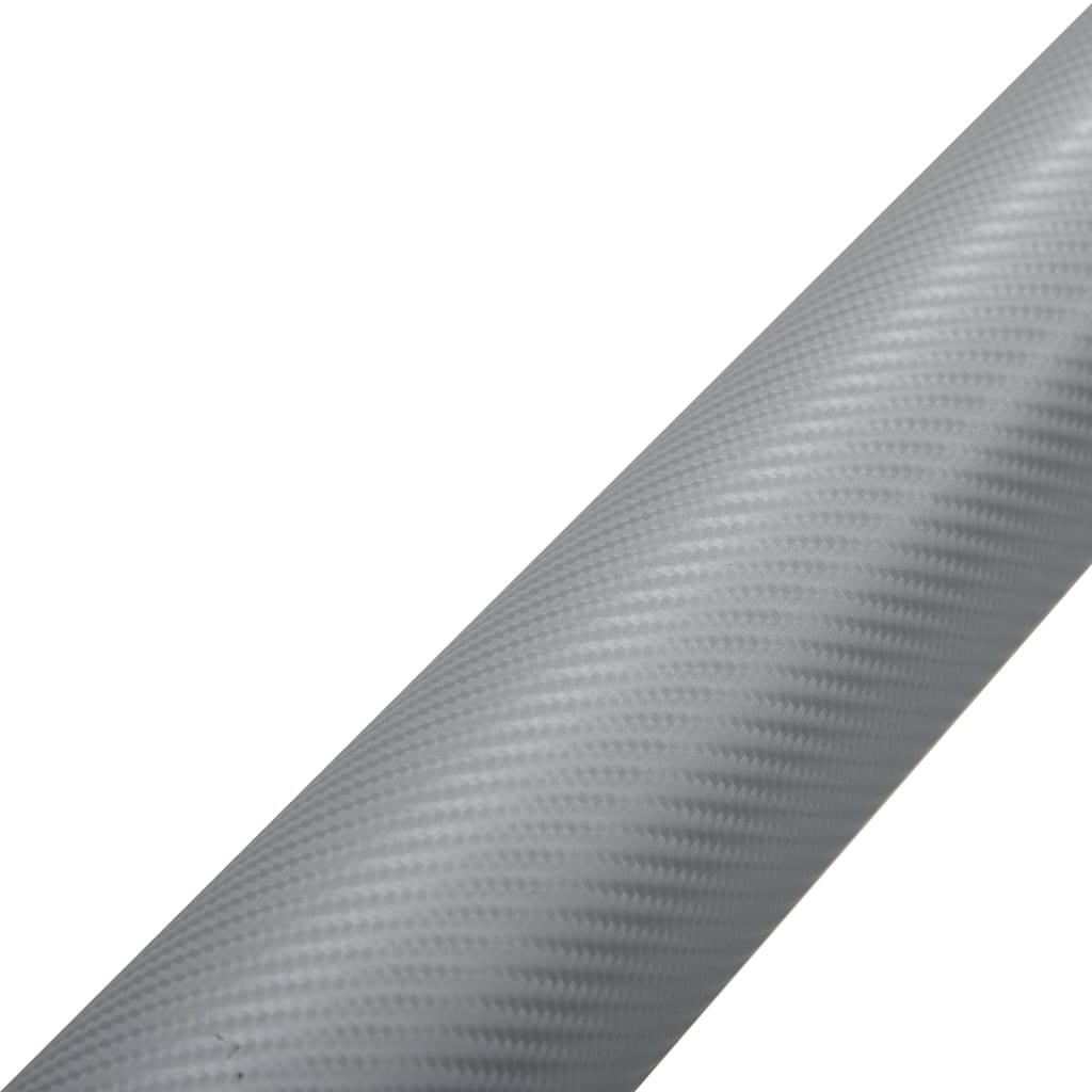 Autofolien 2 Stk. 4D Silber 100x150 cm+50x150 cm