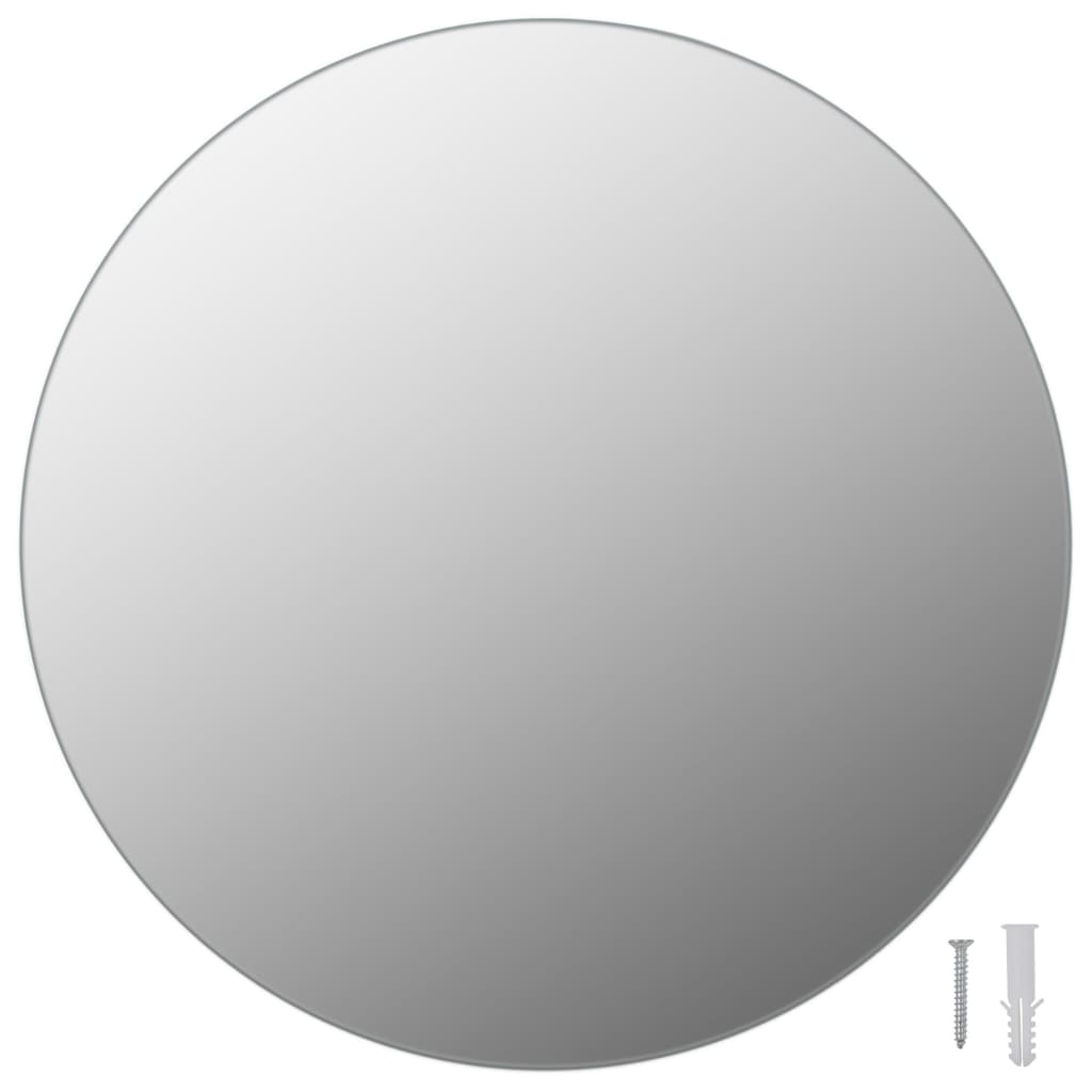 Wandspiegel mit LED-Beleuchtung Rund Glas