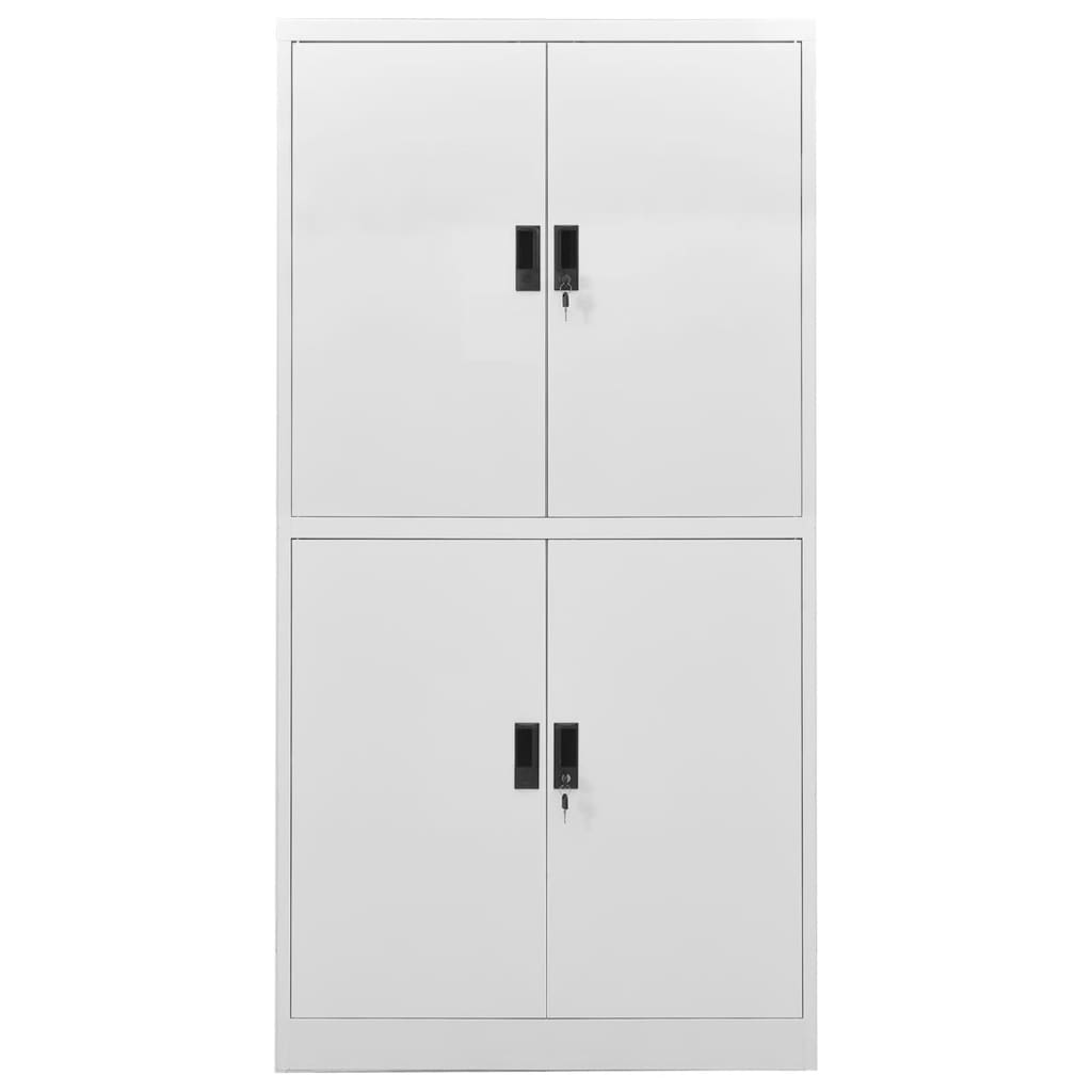 Büroschrank Hellgrau 90x40x180 cm Stahl