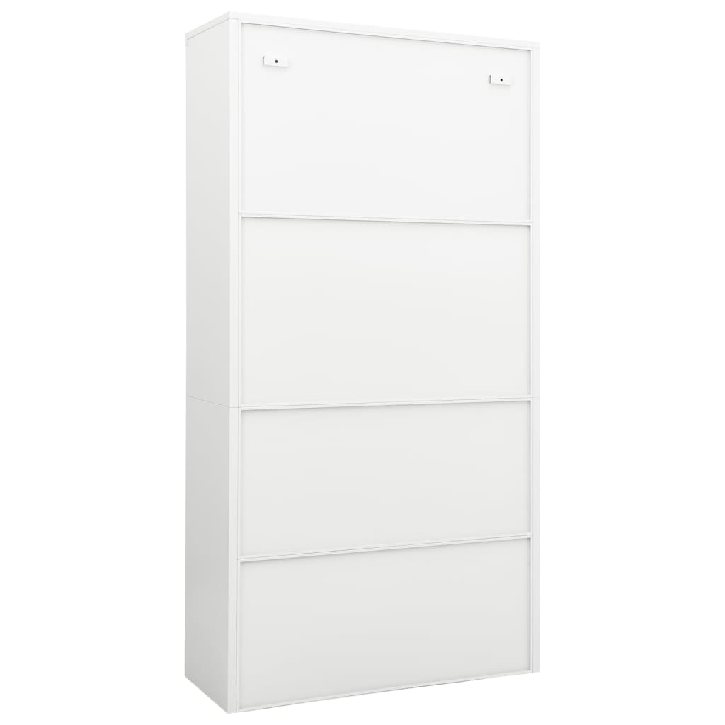 Büroschrank Weiß 90x40x180 cm Stahl