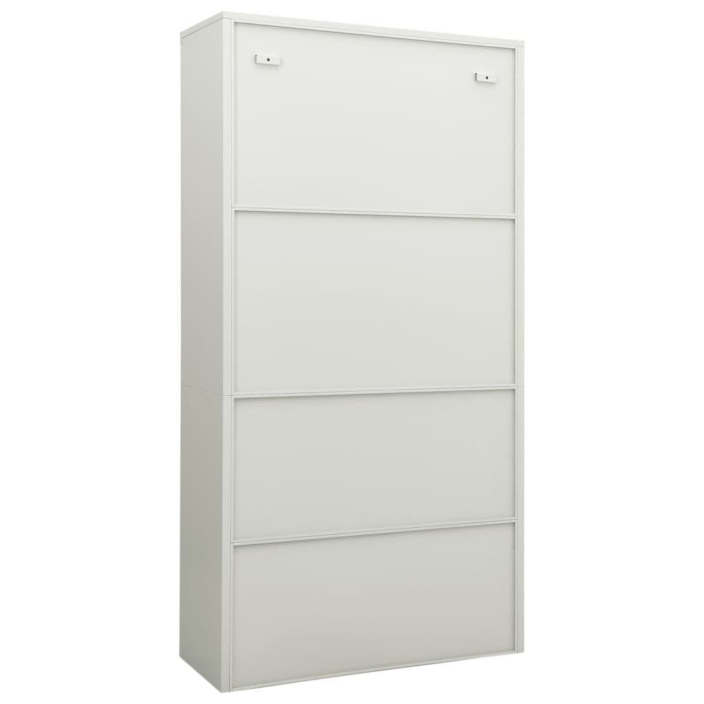 Büroschrank Hellgrau 90x40x180 cm Stahl