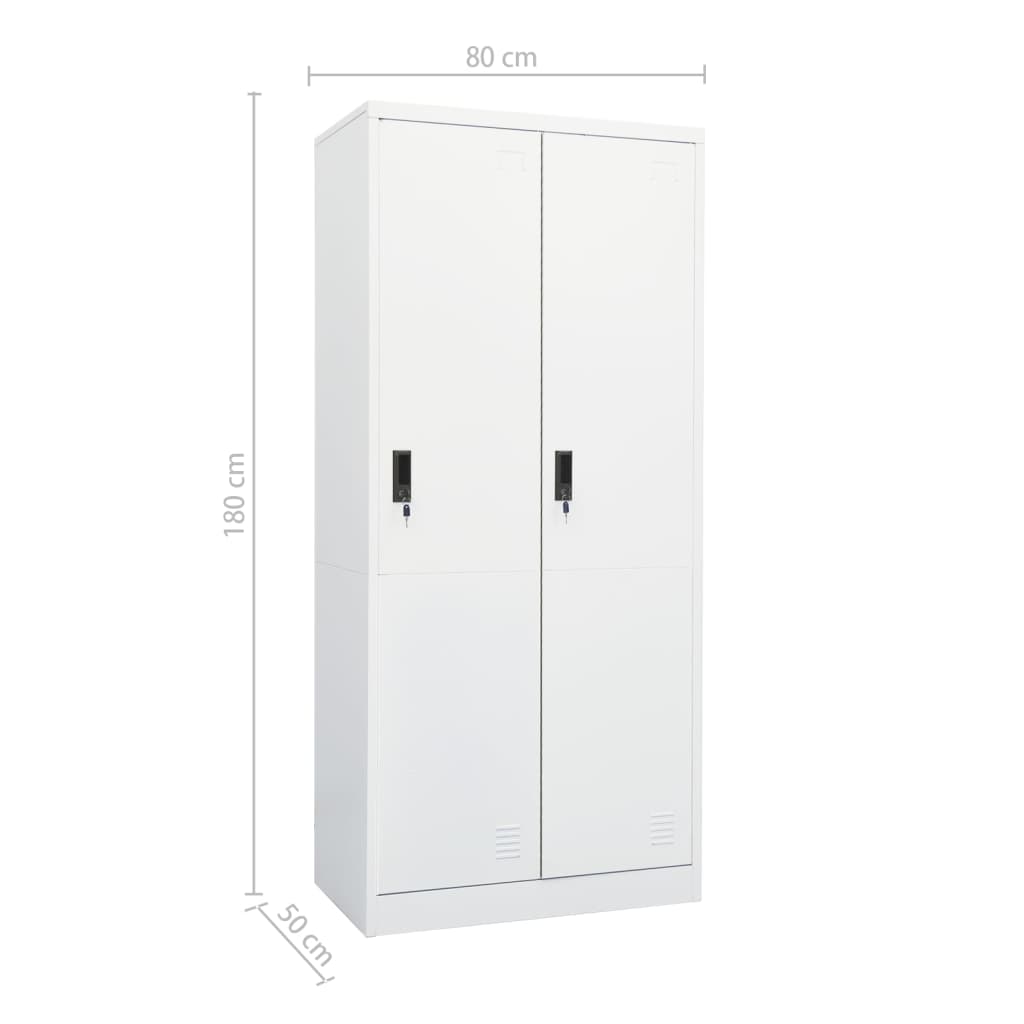 Kleiderschrank Weiß 80x50x180 cm Stahl