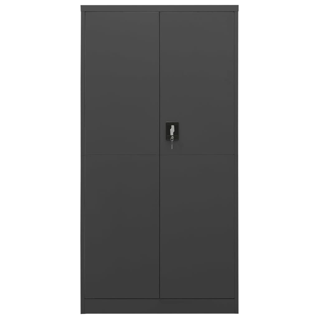 Schließfachschrank Anthrazit 90x40x180 cm Stahl