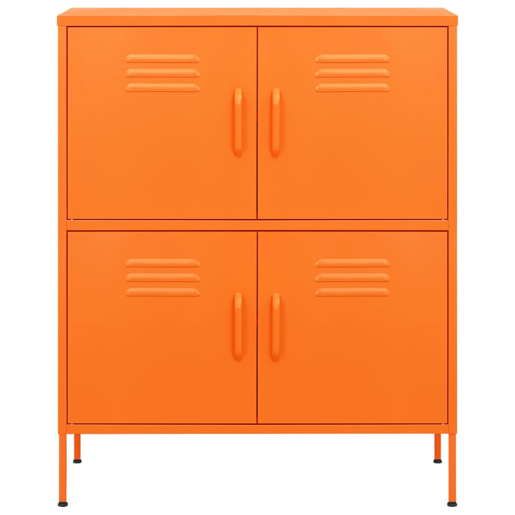 Lagerschrank Orange 80x35x101,5 cm Stahl