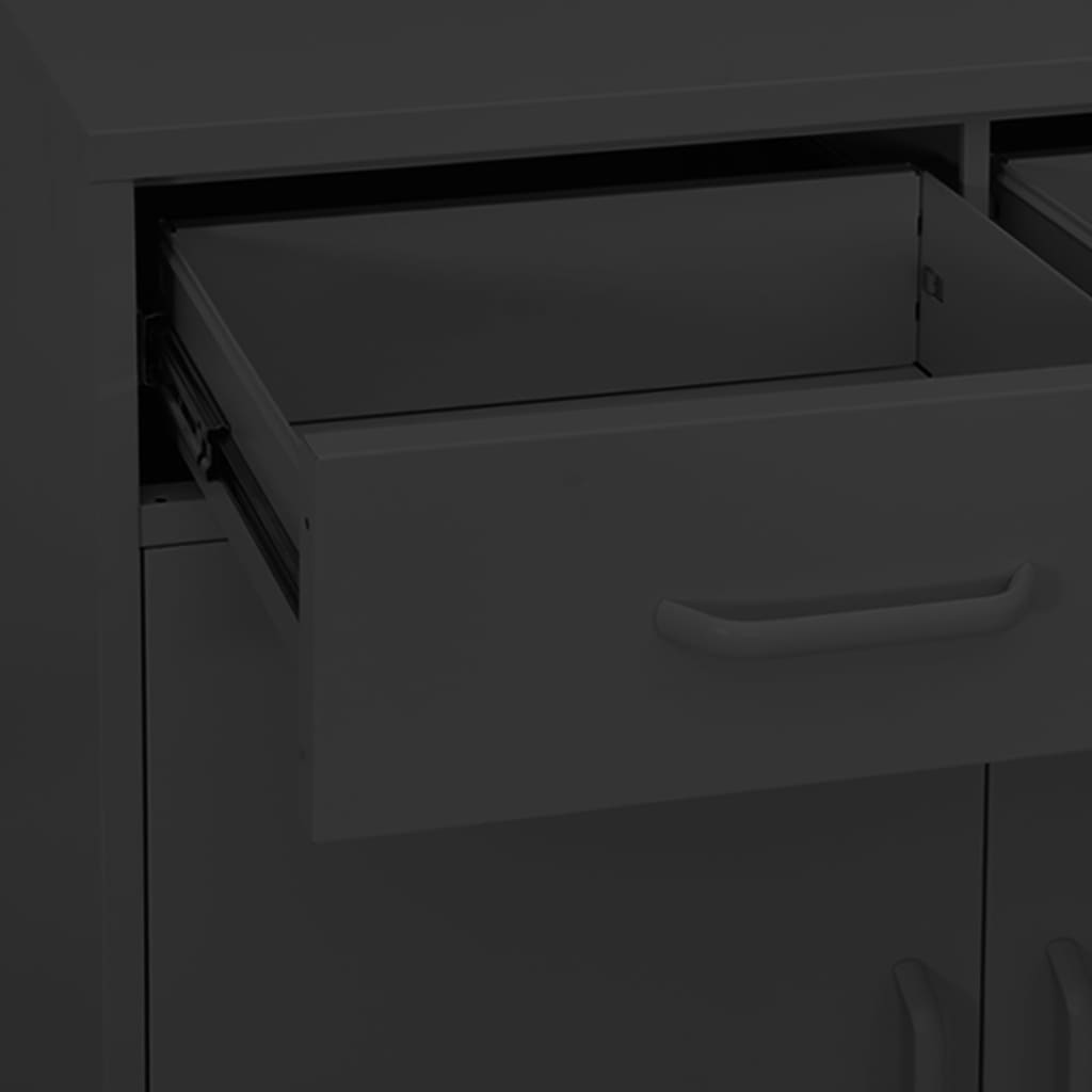 Lagerschrank Anthrazit 80x35x101,5 cm Stahl