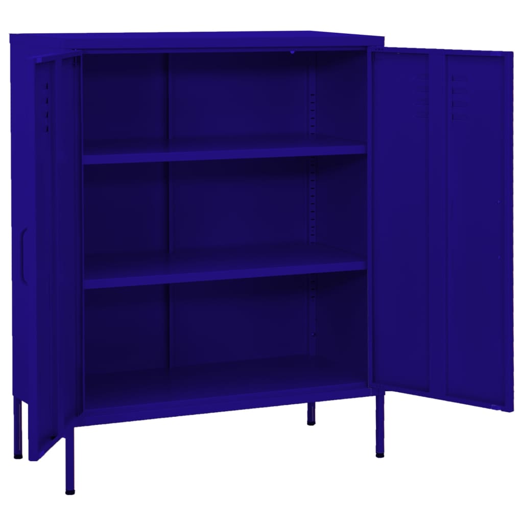 Lagerschrank Marineblau 80x35x101,5 cm Stahl