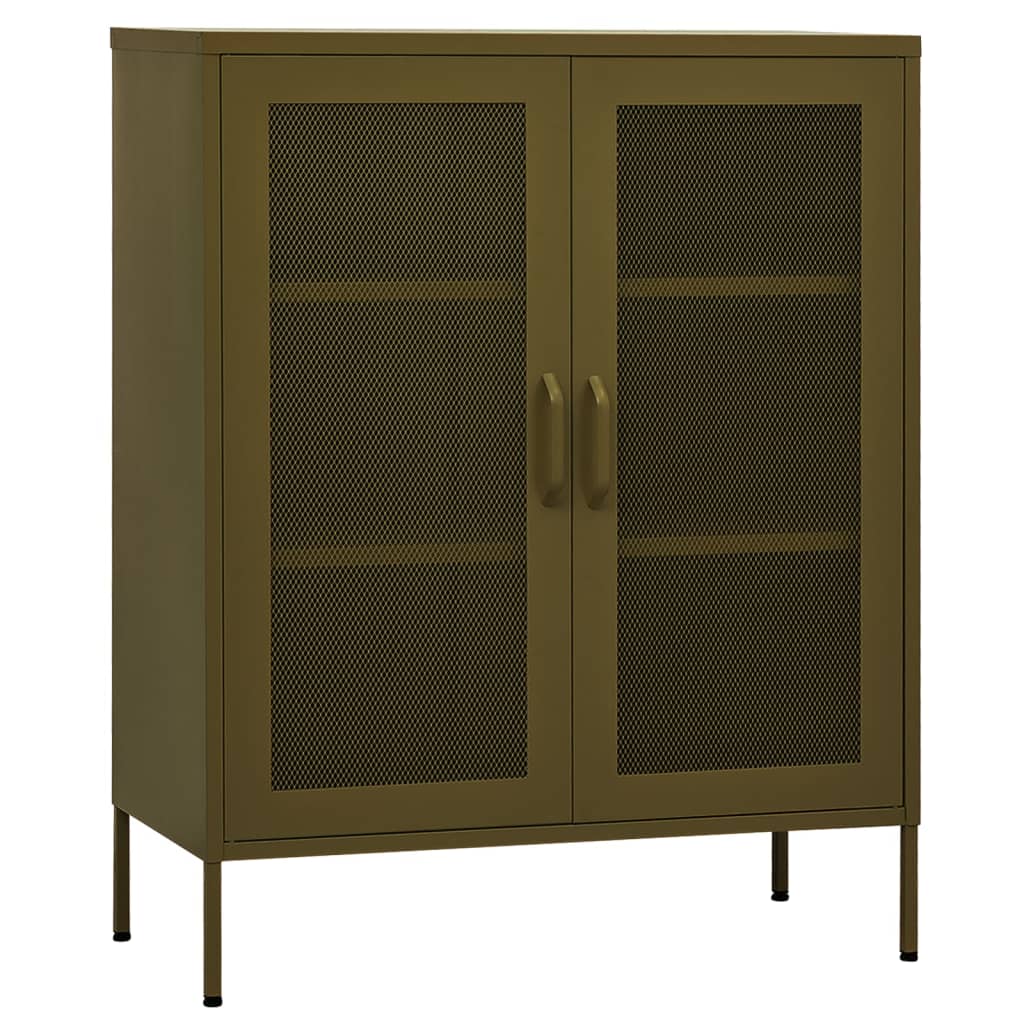 Lagerschrank Olivgrün 80x35x101,5 cm Stahl