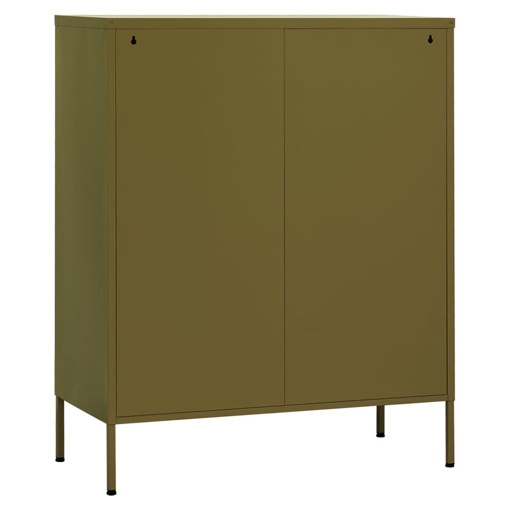 Lagerschrank Olivgrün 80x35x101,5 cm Stahl