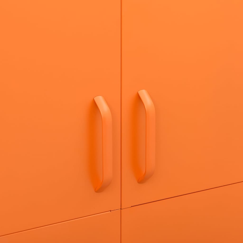 Kleiderschrank Orange 90x50x180 cm Stahl