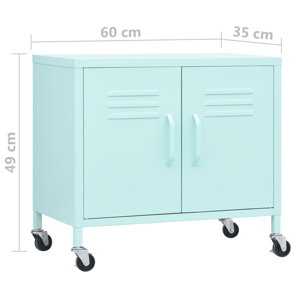 Lagerschrank Mintgrün 60x35x56 cm Stahl