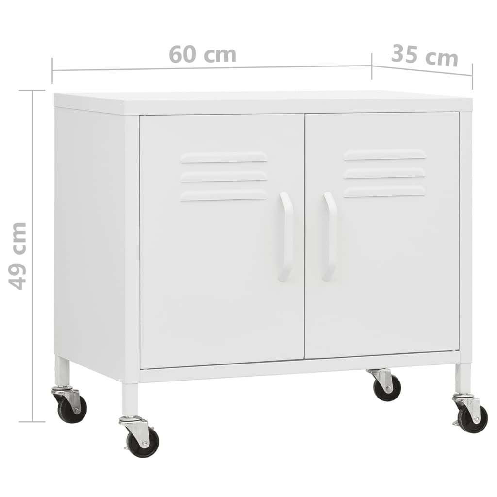 Lagerschrank Weiß 60x35x56 cm Stahl