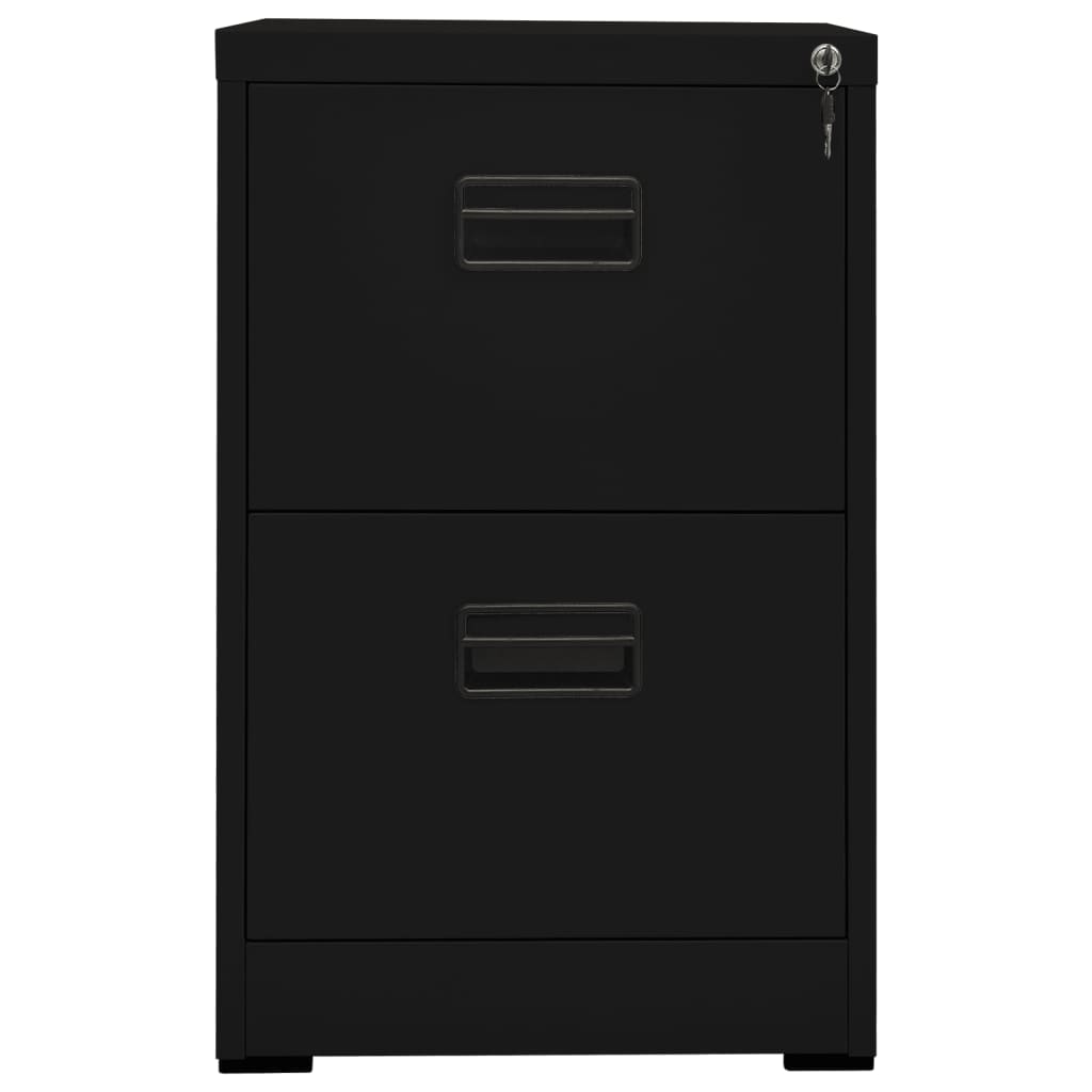 Aktenschrank Schwarz 46x62x72,5 cm Stahl