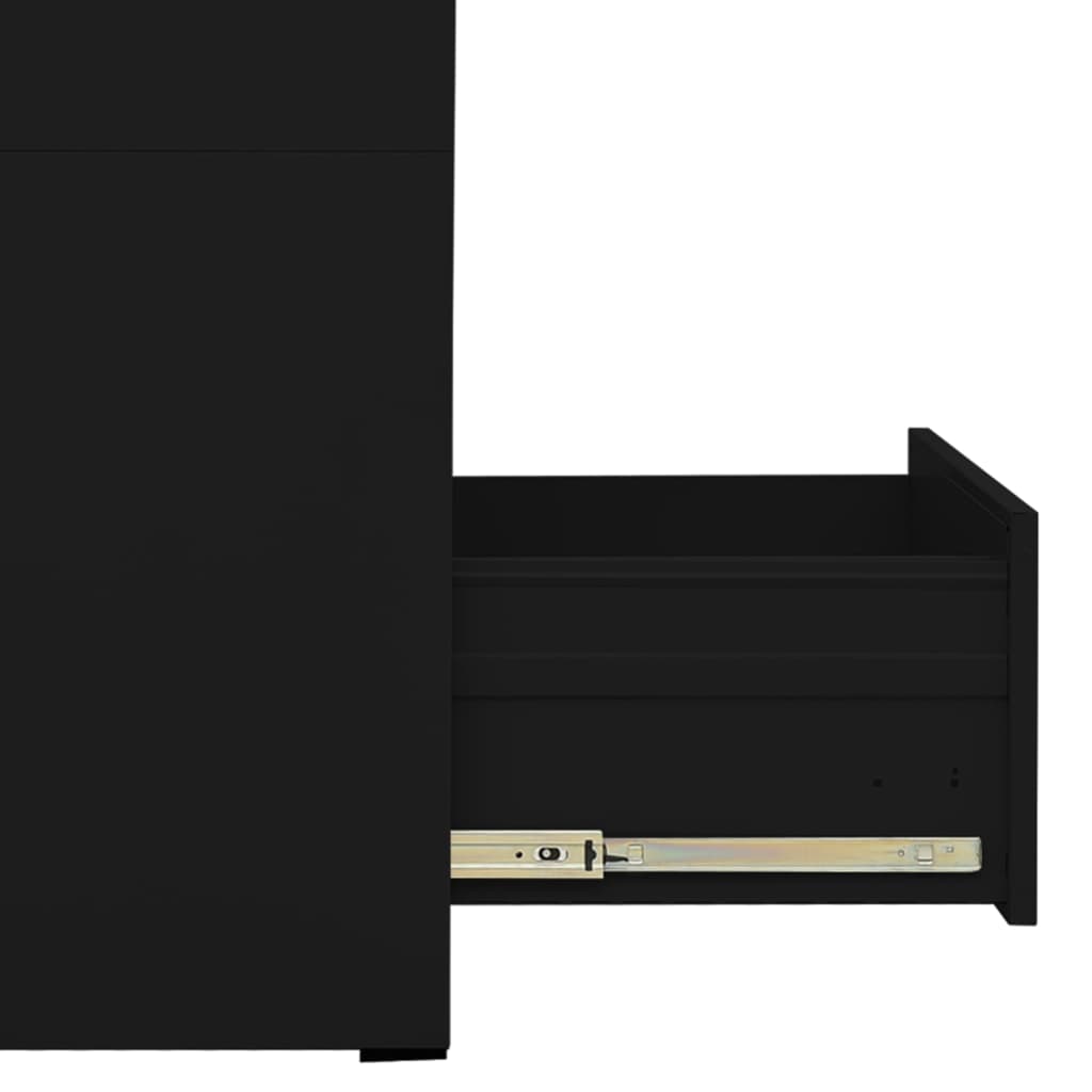 Aktenschrank Schwarz 46x62x102,5 cm Stahl