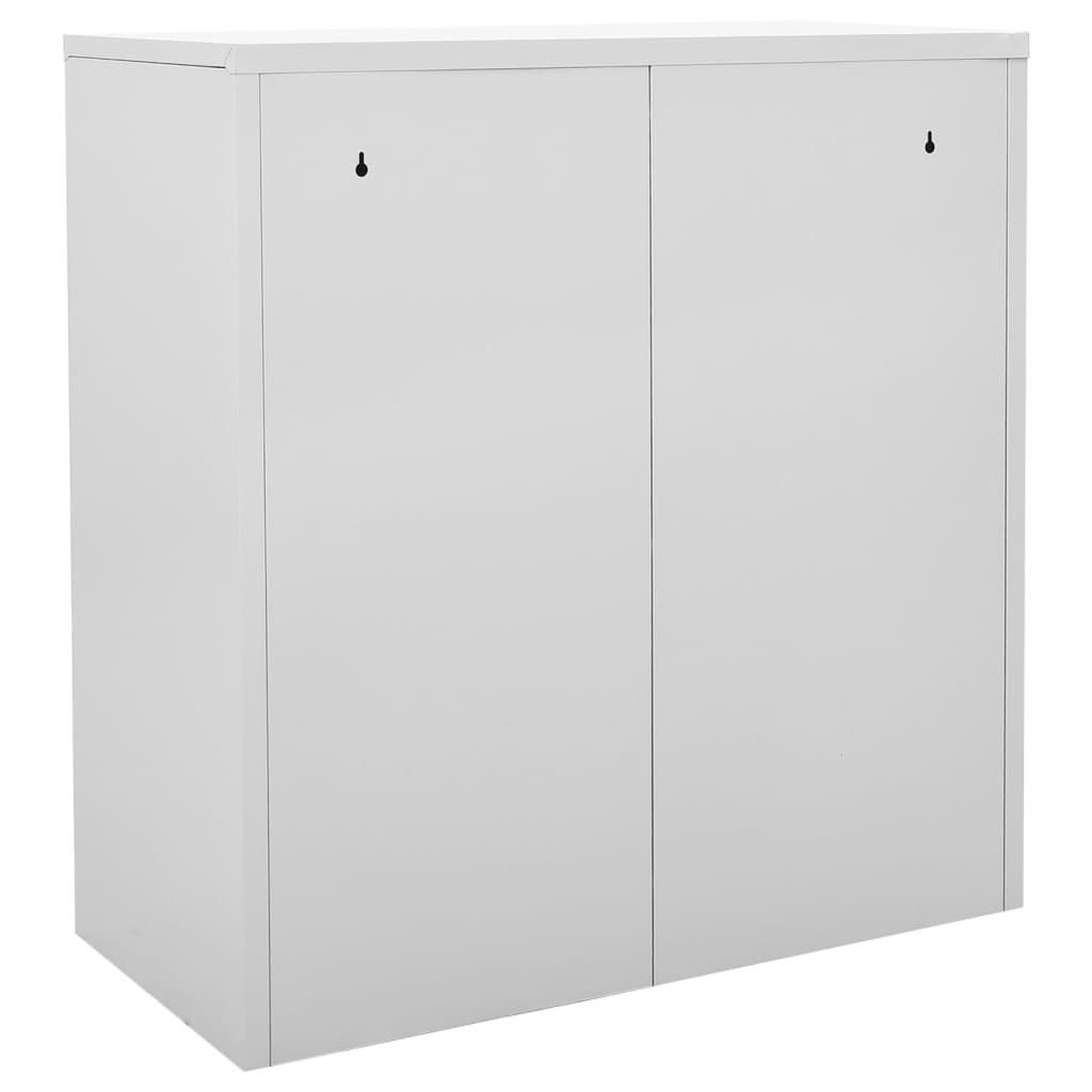 Schließfachschrank Hellgrau 90x45x92,5 cm Stahl