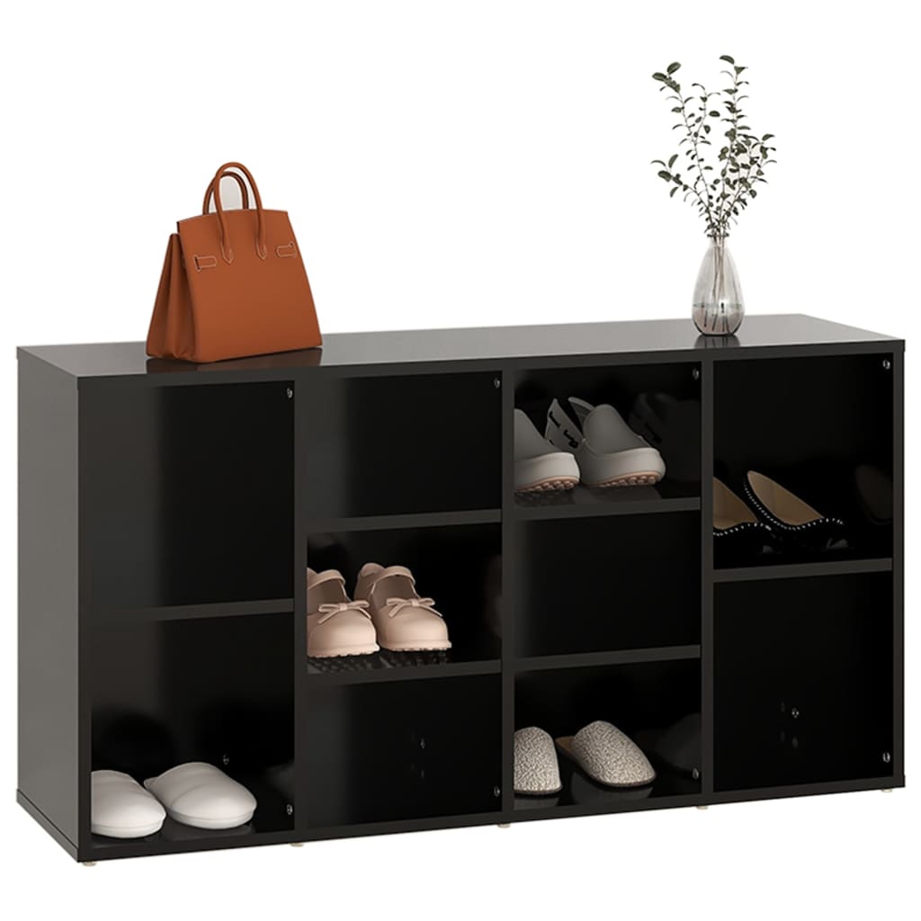 Schuhbank Schwarz 103x30x54,5 cm Holzwerkstoff