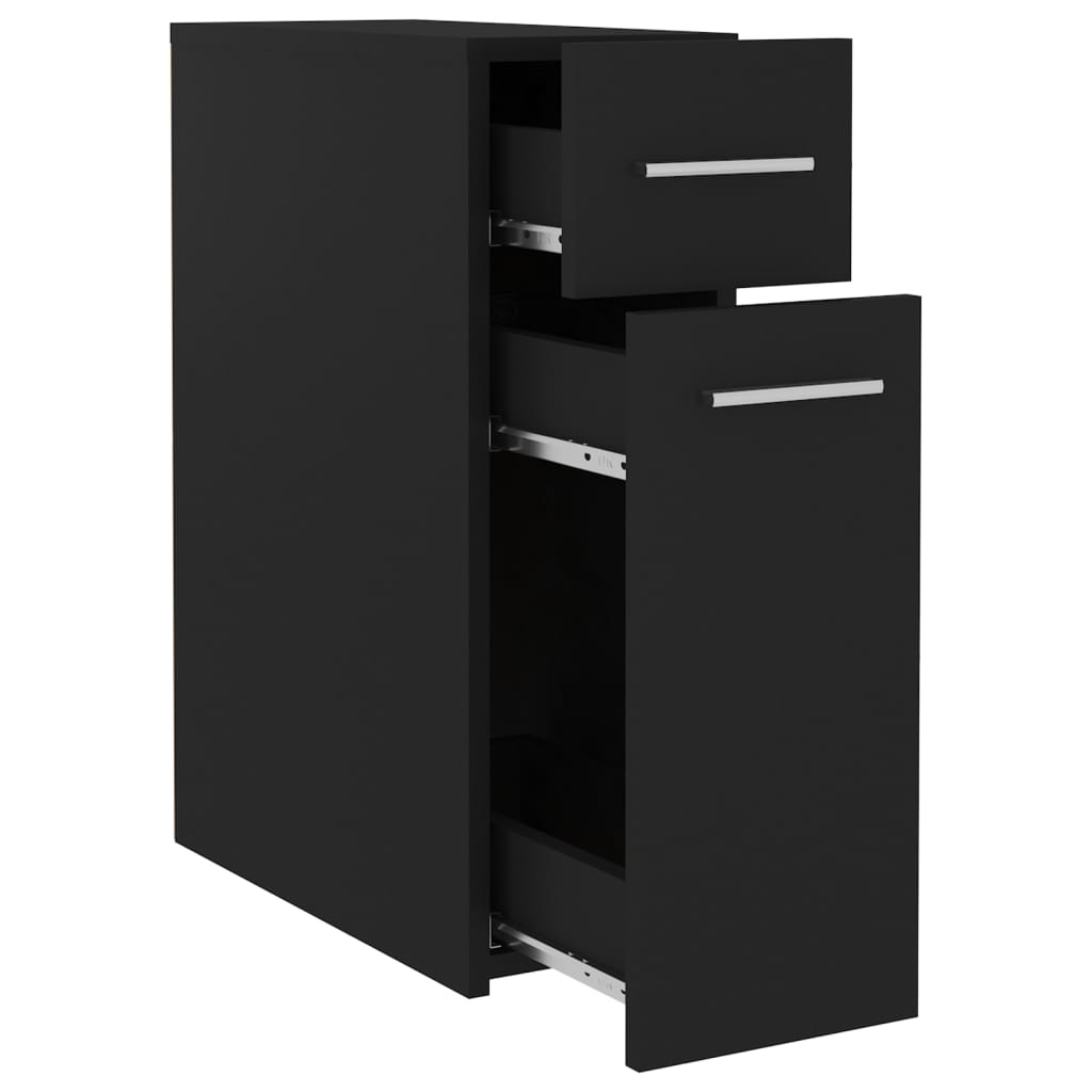 Apothekerschrank Schwarz 20x45,5x60 cm Holzwerkstoff