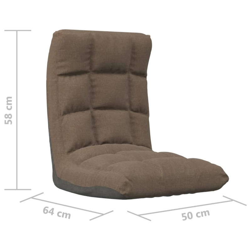 Bodenstuhl Faltbar Taupe Stoff