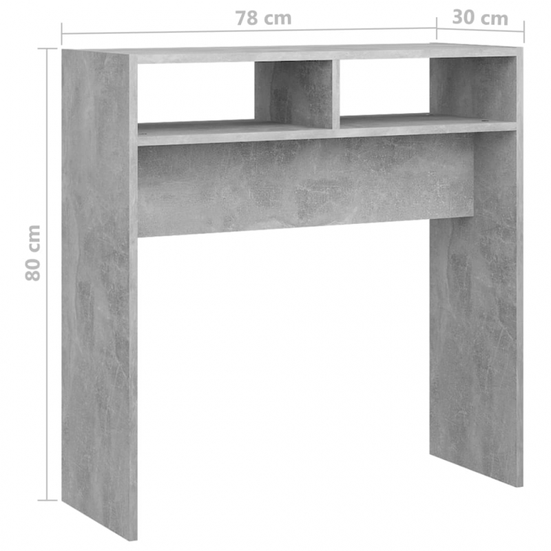 Konsolentisch Betongrau 78x30x80 cm Holzwerkstoff