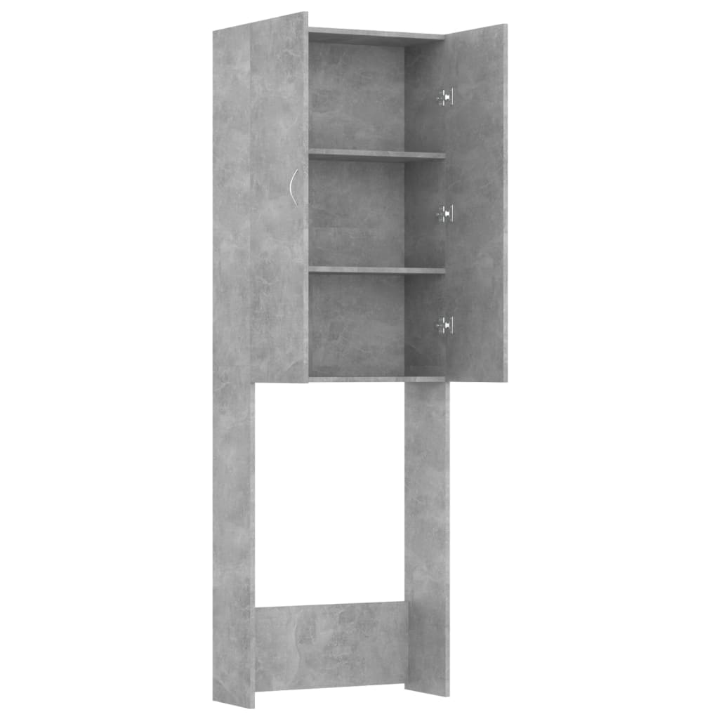 Waschmaschinenschrank Betongrau 64x25,5x190 cm