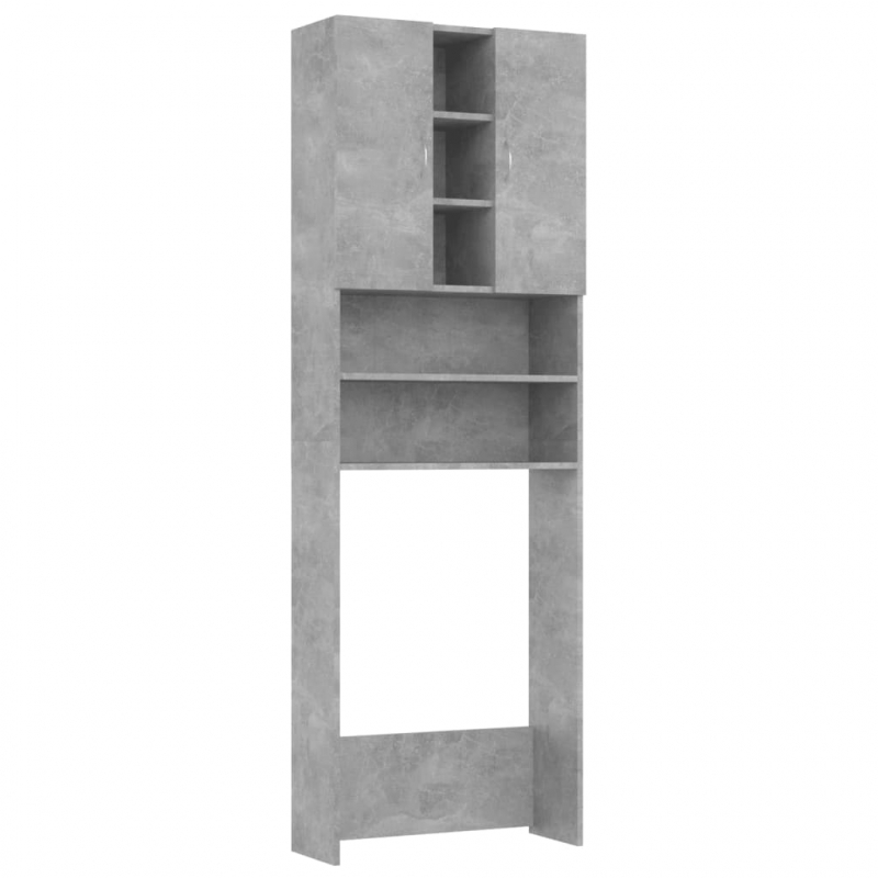 Waschmaschinenschrank Betongrau 64x25,5x190 cm