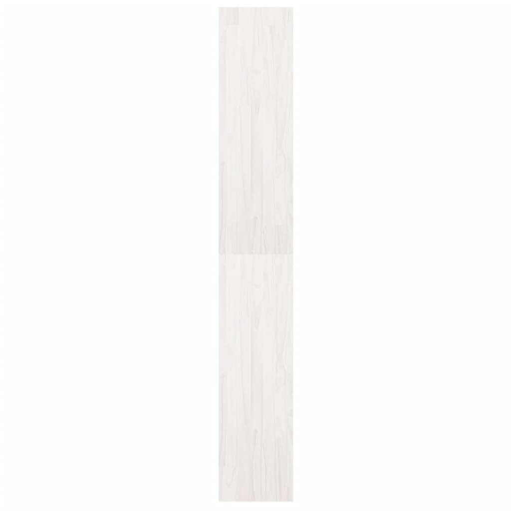 Bücherregal/Raumteiler Weiß 40x30x199 cm Massivholz Kiefer