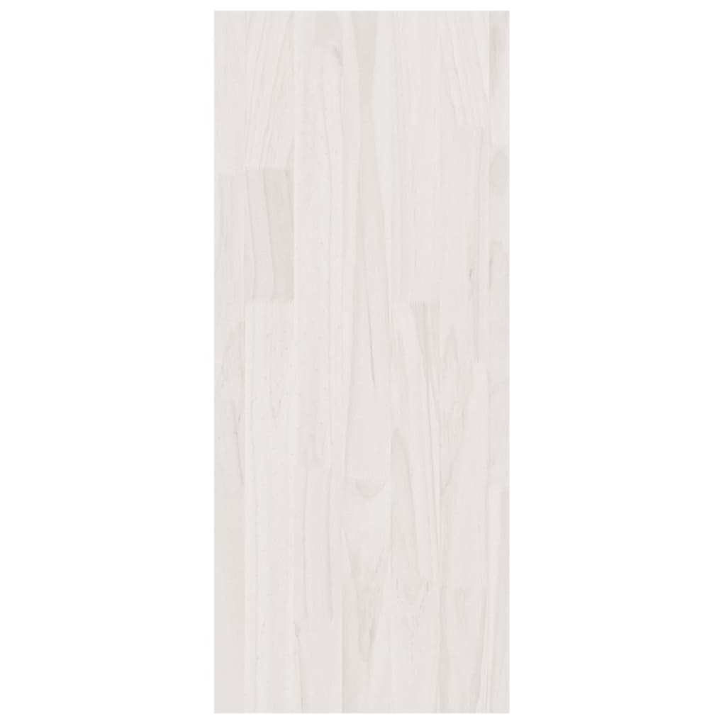 Bücherregal Raumteiler Weiß 100x30x71,5 cm Massivholz Kiefer