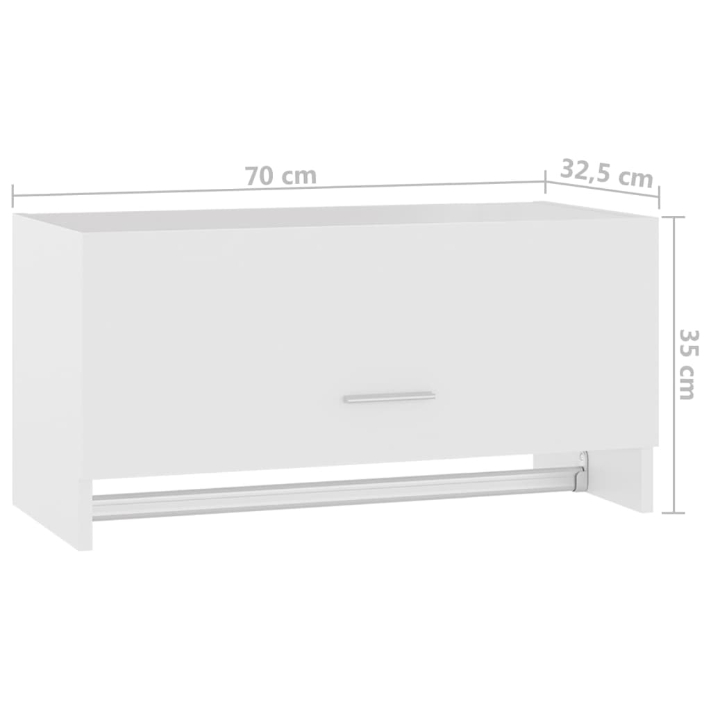 Kleiderschrank Weiß 70x32,5x35 cm Holzwerkstoff