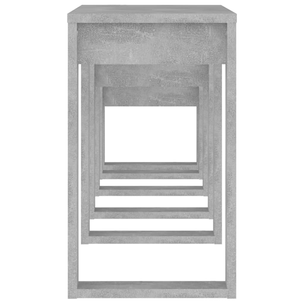 Satztische 3-tlg. Betongrau Holzwerkstoff