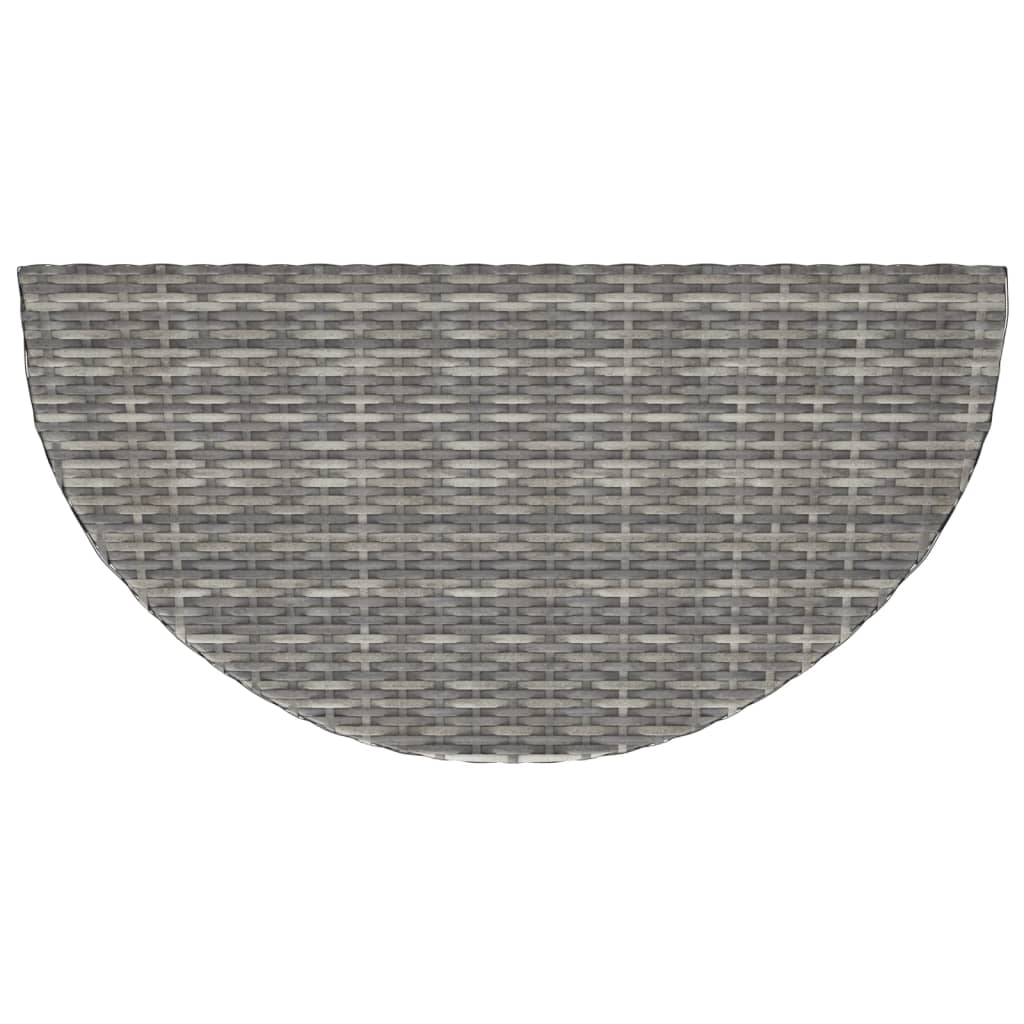 Gartentisch Grau 100x50x75 cm Poly Rattan