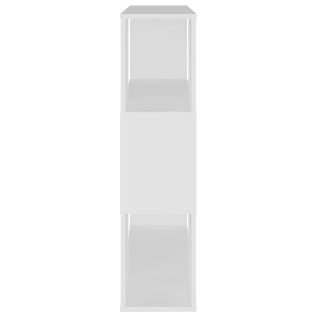Bücherregal Raumteiler Weiß 80x24x94 cm Holzwerkstoff