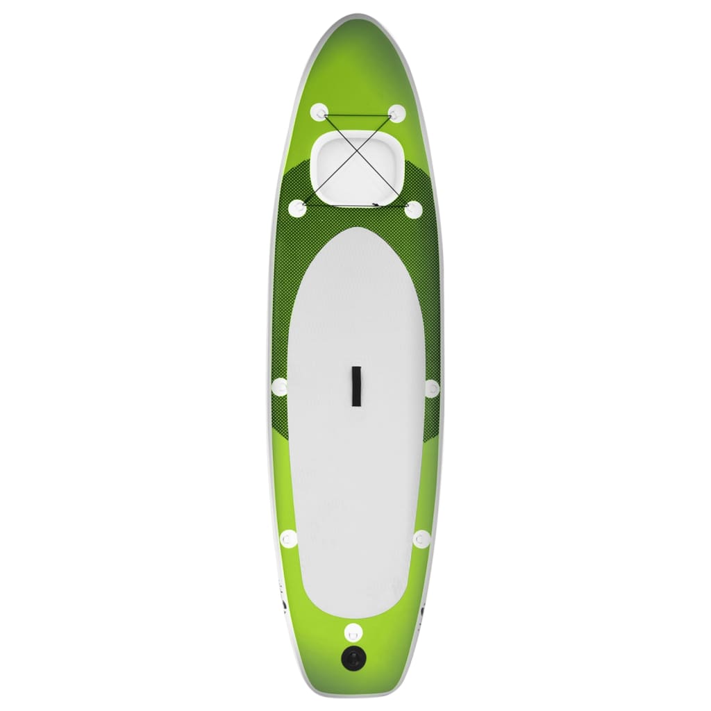 SUP-Board-Set Aufblasbar Grün 300x76x10 cm