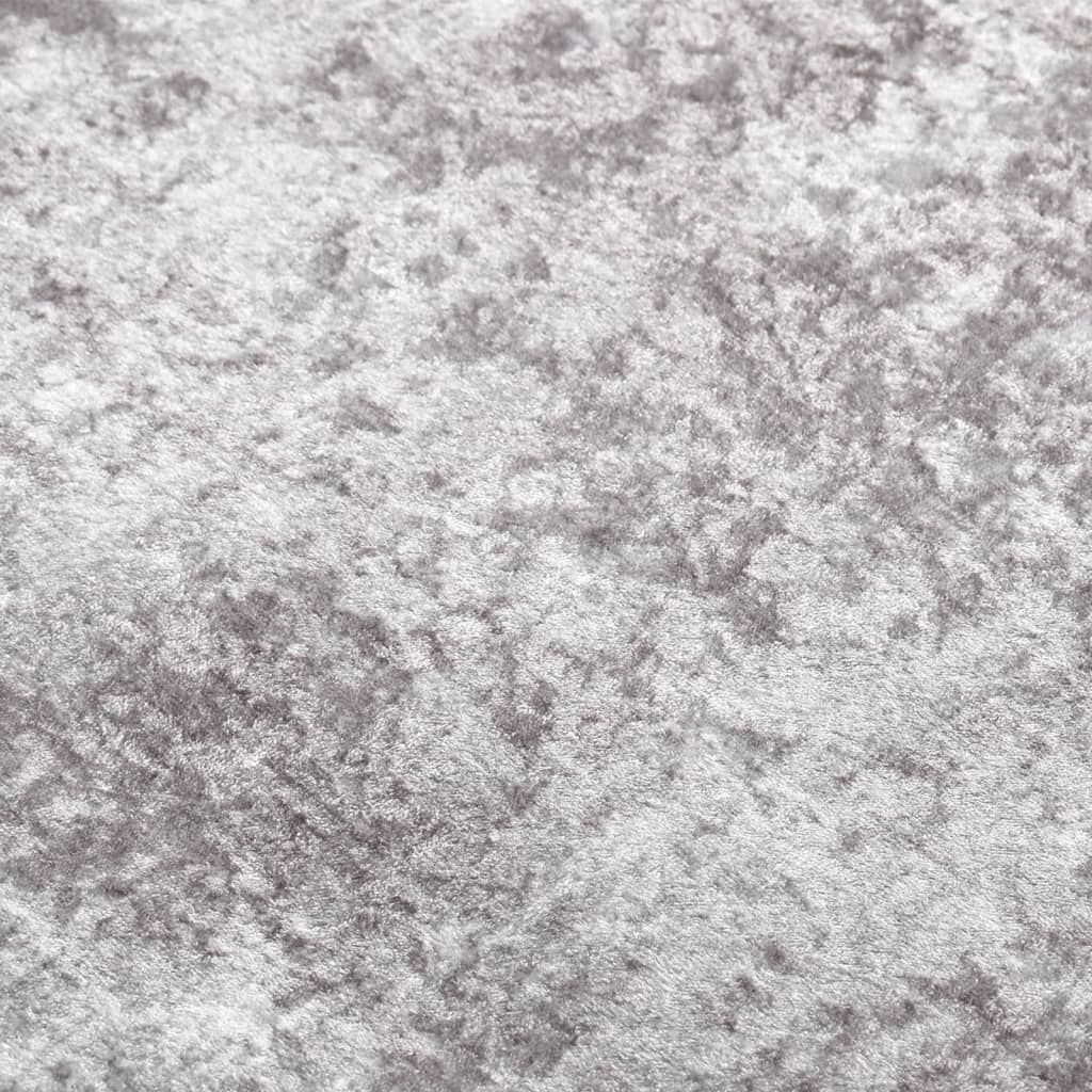 Teppich Waschbar Grau 160x230 cm Rutschfest
