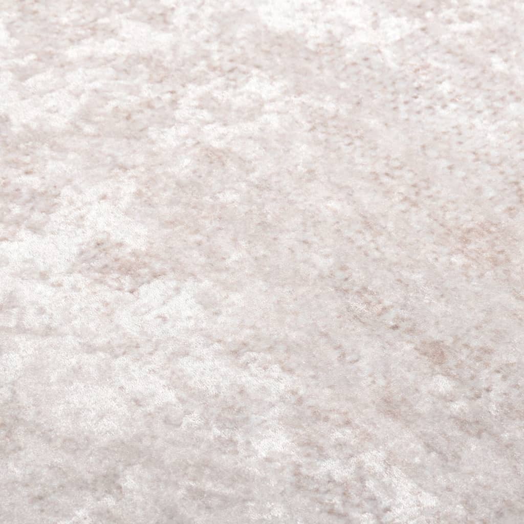 Teppich Waschbar 120x180 cm Hellbeige Rutschfest
