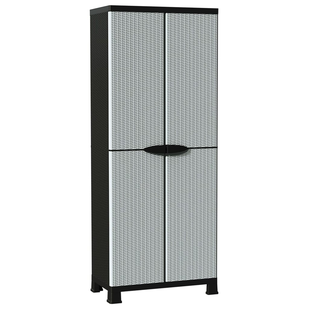 Kunststoffschrank 68x39x171,5 cm Rattan-Design