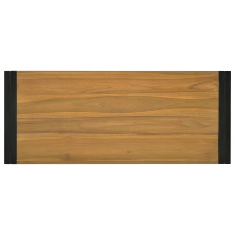 Wand-Badregal 110x45x35 cm Massivholz Teak