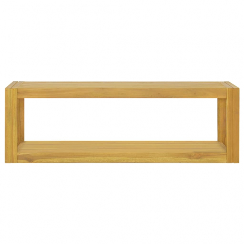 Wand-Badregal 110x45x35 cm Massivholz Teak