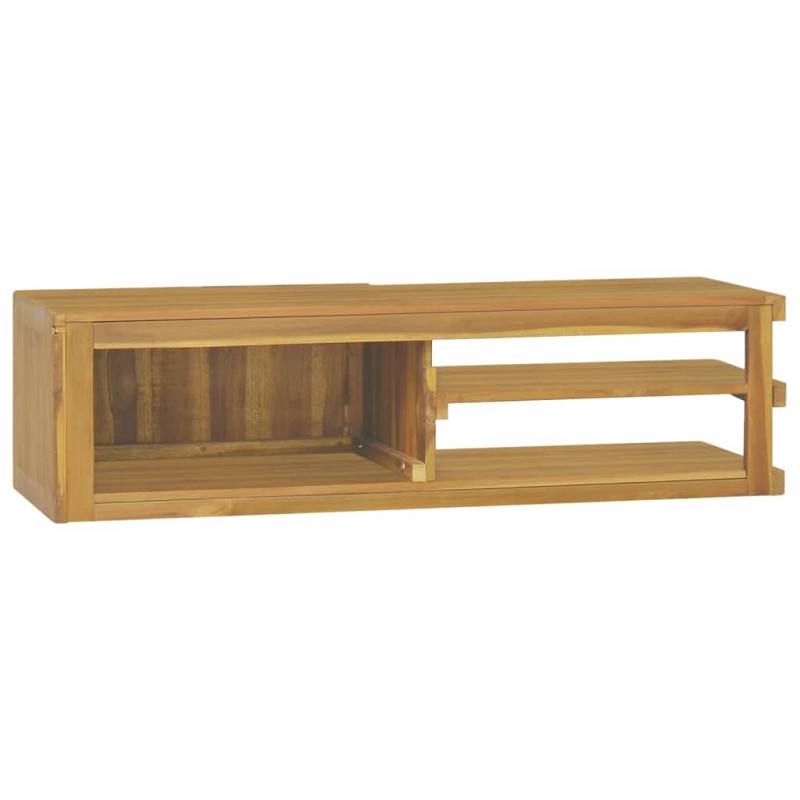 Wand-Badschrank 110x40x30 cm Massivholz Teak