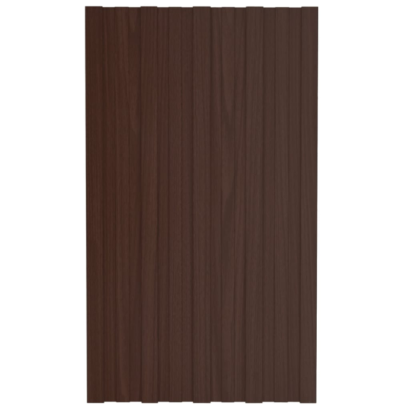 Dachpaneele 36 Stk. Verzinkter Stahl Braun 80x45 cm