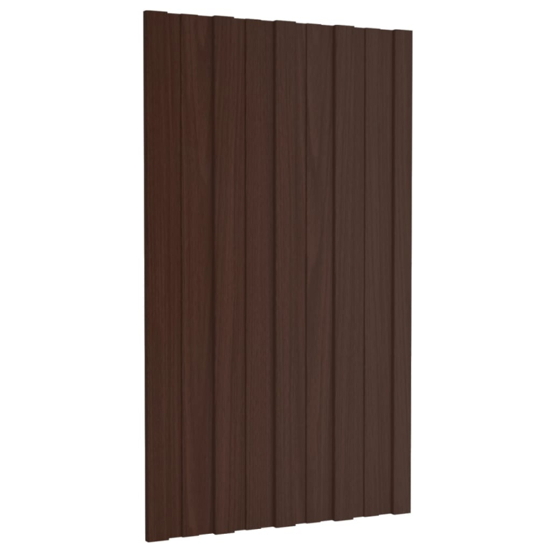 Dachpaneele 36 Stk. Verzinkter Stahl Braun 80x45 cm