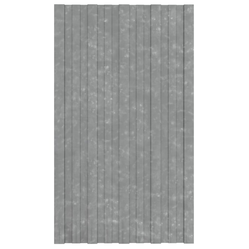 Dachpaneele 12 Stk. Verzinkter Stahl Silbern 80x45 cm