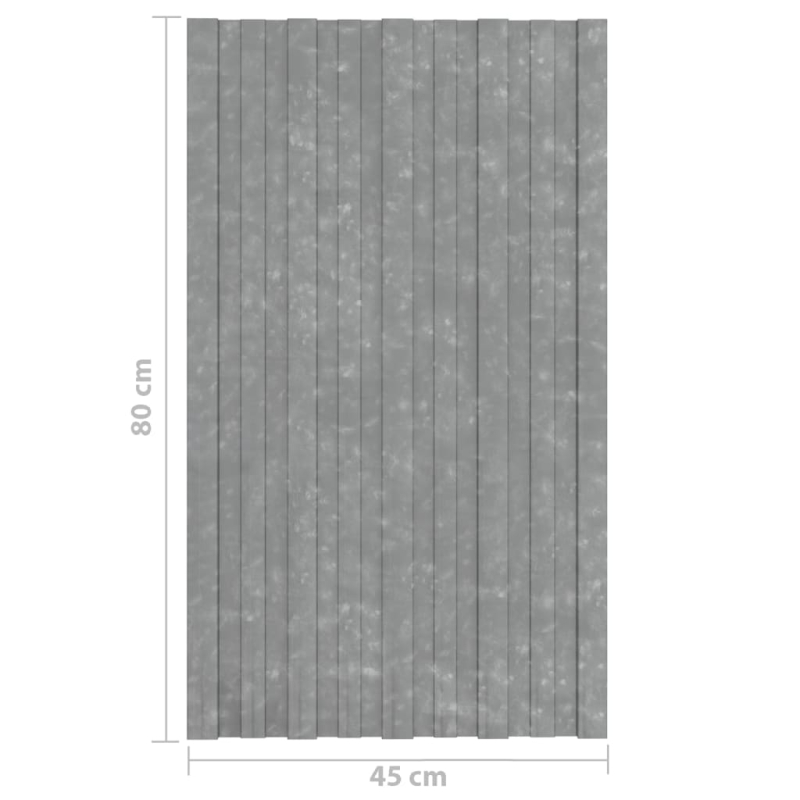 Dachpaneele 12 Stk. Verzinkter Stahl Silbern 80x45 cm