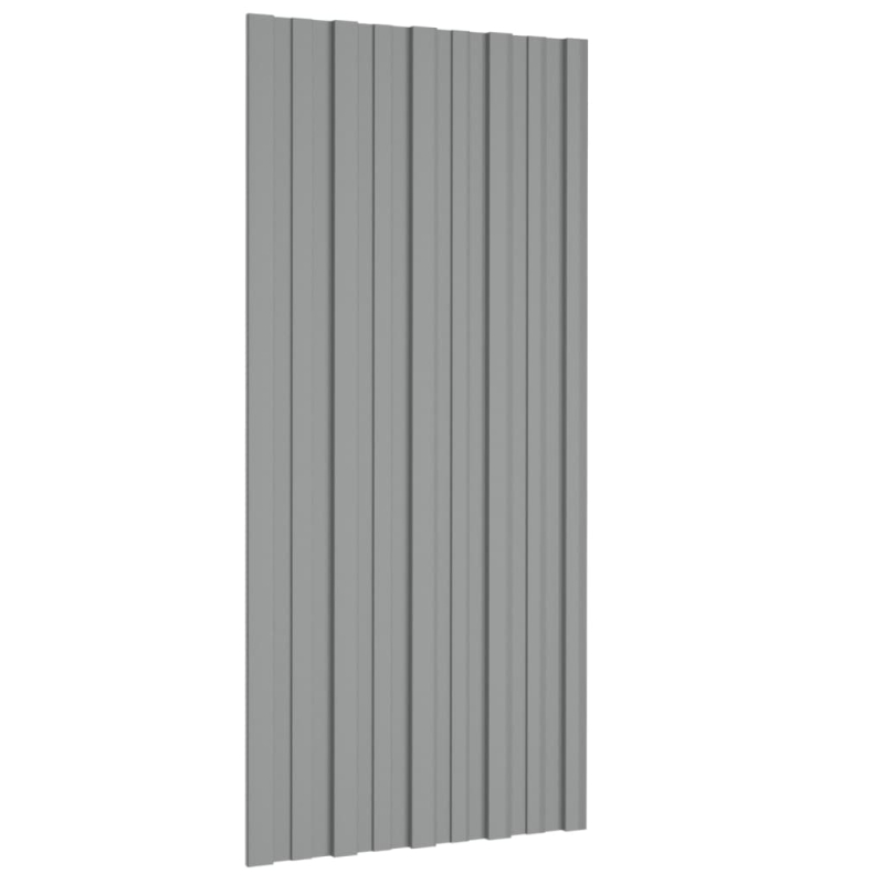Dachpaneele 36 Stk. Verzinkter Stahl Grau 100x45 cm