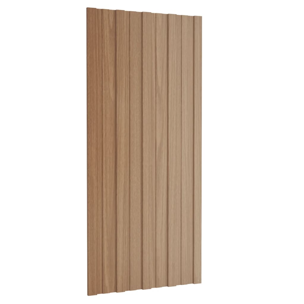 Dachpaneele 36 Stk. Verzinkter Stahl Holzoptik Hell 100x45 cm